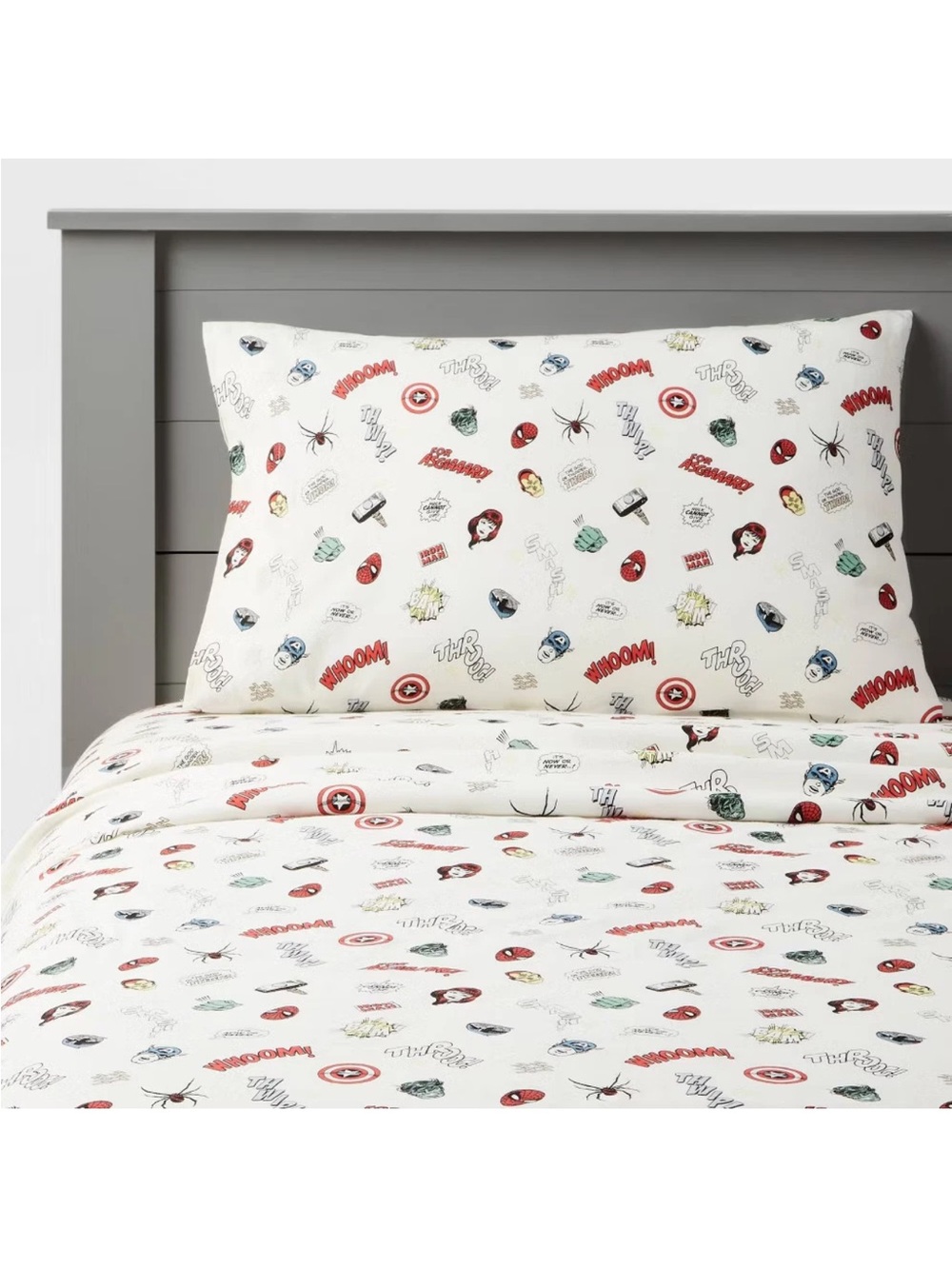 Full Marvel Icons Kids' Sheet Set - The Marvel Collection by Pillowfort NEW